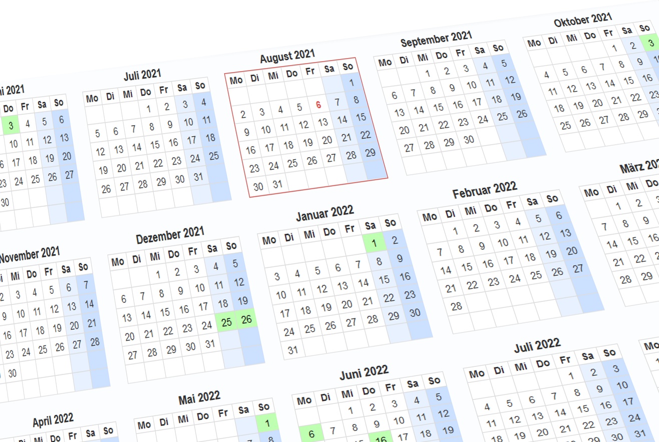 Schmuckbild: Kalender