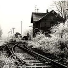 Bahntrasse im Winter
