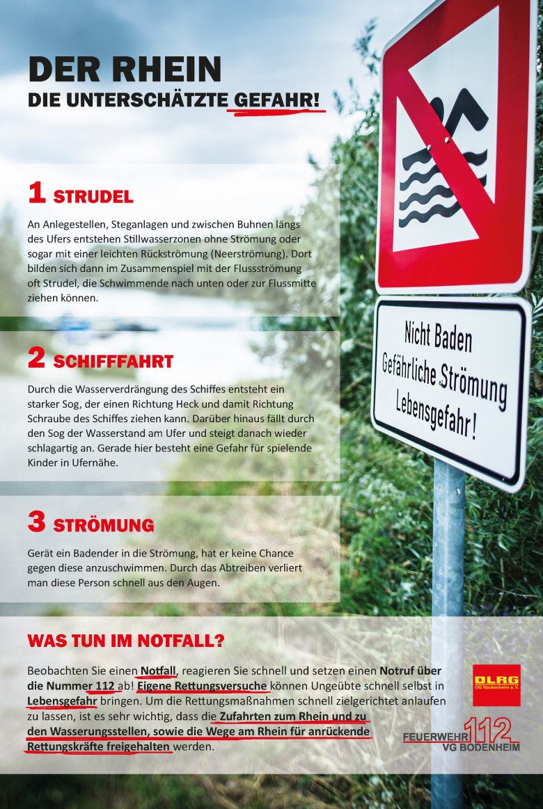 Infoblatt der Rhein – die unterschätzte Gefahr